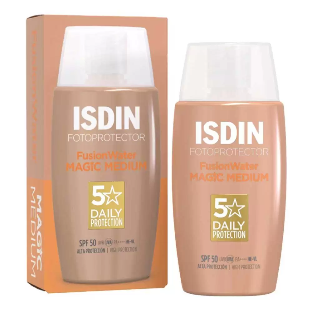 ISDIN-Fusion-Water-Color-SPF-50-Medium (1) ایزدین کرم ضد آفتاب فیوژن واتر رنگی مدیوم 50 میل - Image 1